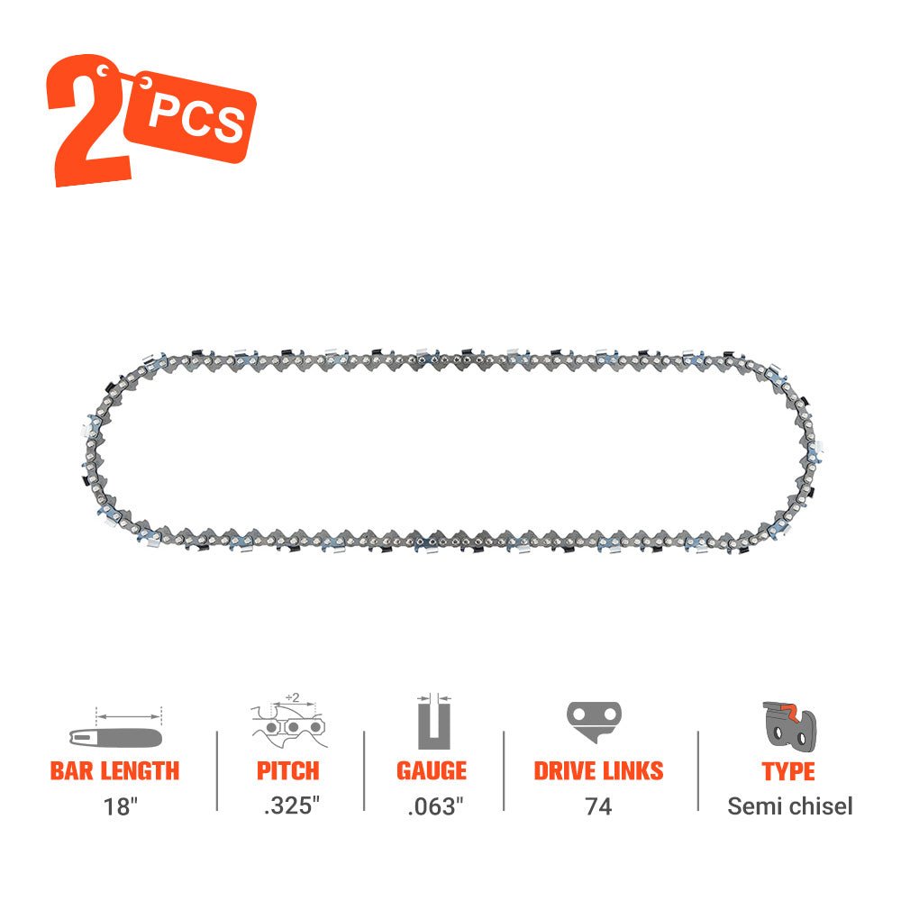 Hipa Ripping Chain .325" .063" 74 DL 18 Inch For Stihl MS360 MS261 MS260 MS290 028 Super 029 Chainsaw - Image 2