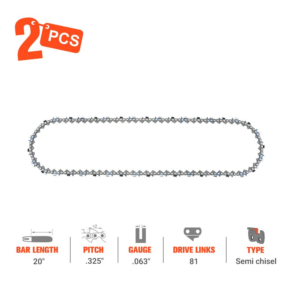 Hipa Ripping Chainsaw Chain .325" .063" 81 DL 20 Inch For Stihl MS280 MS291 MS290 MS261 MS341 MS280 MS270 034 Super Chainsaw - Image 2