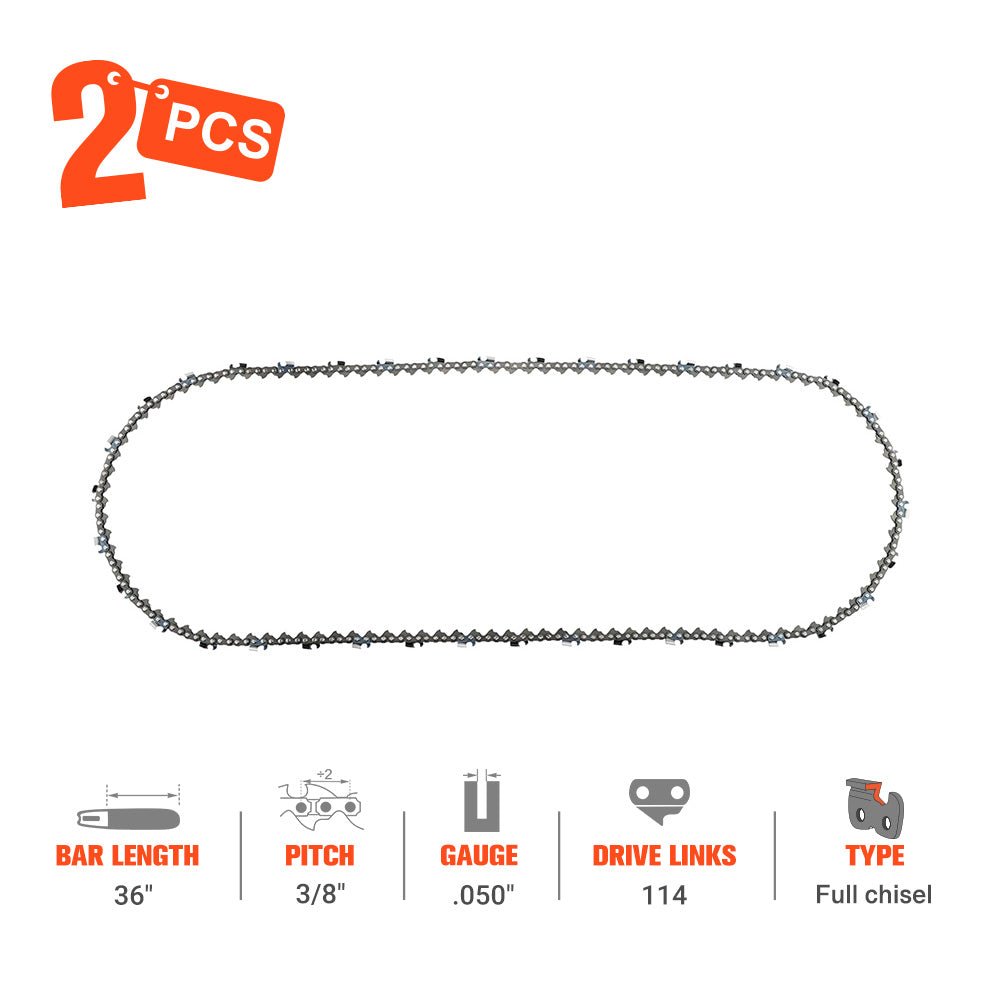 Hipa Full Skip Chain 3/8" .050" 114 DL 36 Inch For Stihl MS440 MS441 MS461 MS660 MS391 Chainsaw - Image 4