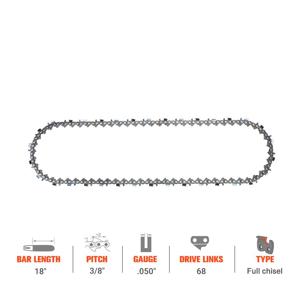 Hipa Standard Chain 3/8 .050 inch 68 DL 18 Inch For Husqvarna 362XP 372XP 576XP Stihl Jonsered #H47 585550068 - Image 2